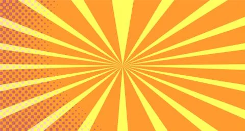 Vintage colorful comic book background. Orange blank bubbles of different sha Illustrazione stock