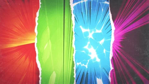 Vintage Comic Book Action Layout Background Stock Footage 219340870