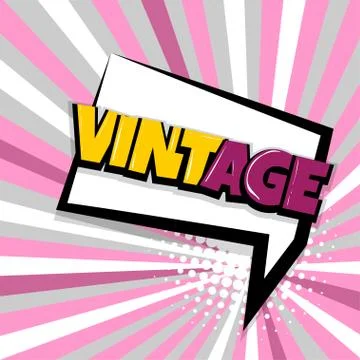 Vintage comic text radial backdrop Stock Illustration