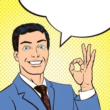 Vintage comics book panel man Stock-Illustration