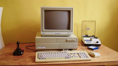 Vintage Commodore Amiga 2000 PC with Stock Video Pond5
