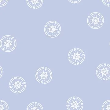 Vintage compass line seamless pattern Illustrazione stock