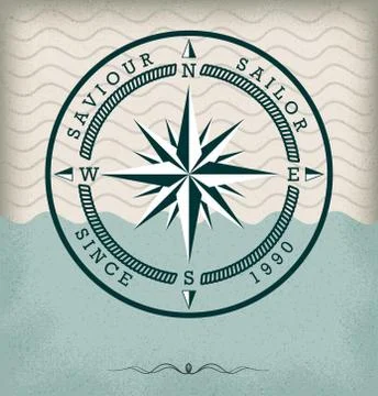 Vintage compass rose Stock Illustration