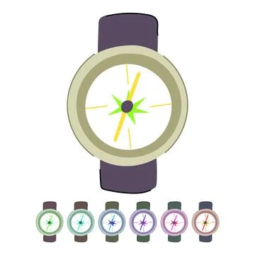 Vintage compass vector cartoon graphic 库存插图