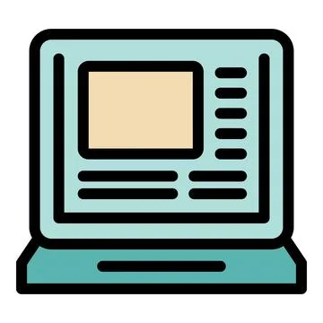 Vintage computer displaying information and featuring multiple buttons Stock-Illustration