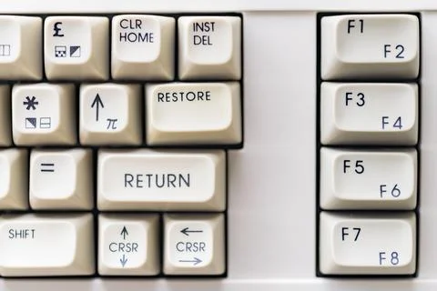 Vintage computer keyboard Stock Photos