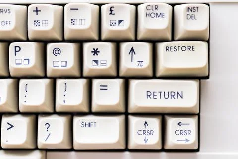 Vintage computer keyboard Stock Photos