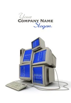 Vintage computers Stock Illustration