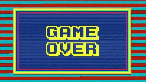 Vintage console Game over - spectrum art | Stock Video | Pond5