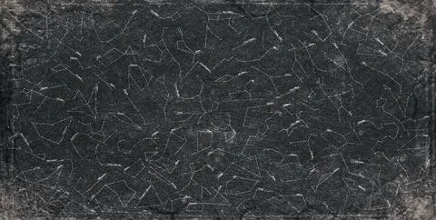 Vintage Constellation Star Map on Black Stock Illustration