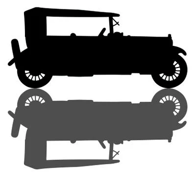 Vintage convertible Stock Illustration