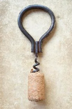 Vintage corkscrew Stock Photos