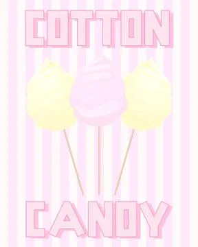 Vintage cotton candy Stock Illustration