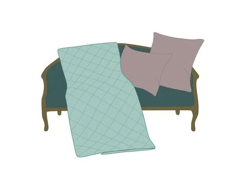 Vintage couch sofa Illustrazione stock