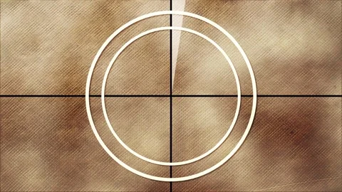 Vintage countdown clock projector motion picture film Old frame grain scratches Stock Footage 278654336