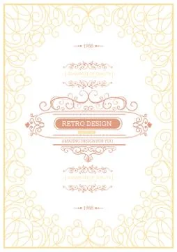 Vintage creative card Stock Illustration