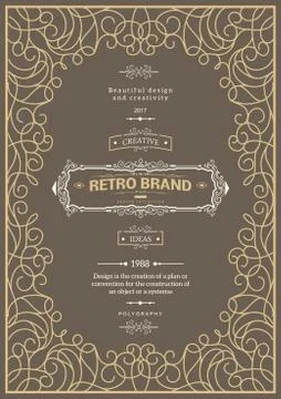 Vintage creative card Stock Illustration