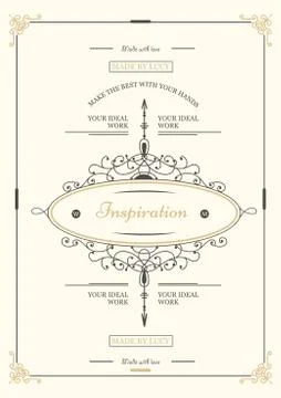 Vintage creative card Stock Illustration