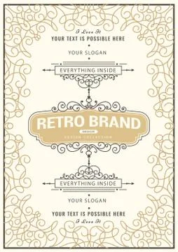 Vintage creative card Stock Illustration
