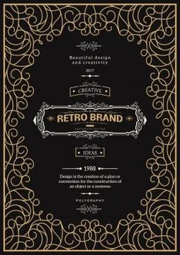 Vintage creative card Stock Illustration