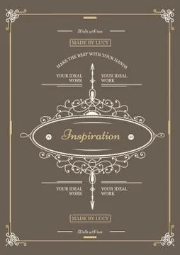 Vintage creative card Stock Illustration