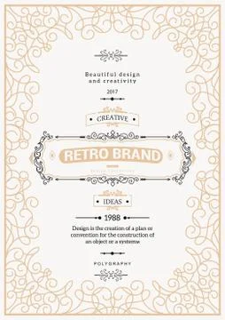 Vintage creative card Stock Illustration