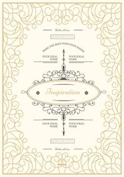 Vintage creative card Stock Illustration