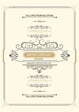 Vintage creative card Stock Illustration