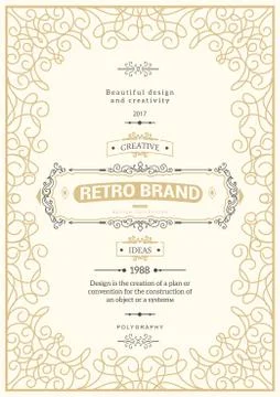 Vintage creative card Stock Illustration