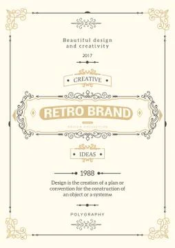 Vintage creative card Stock Illustration