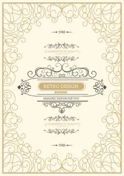 Vintage creative card Stock Illustration