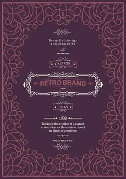 Vintage creative card Stock Illustration