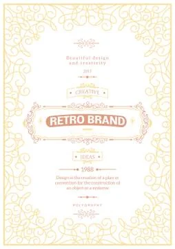 Vintage creative card Stock Illustration