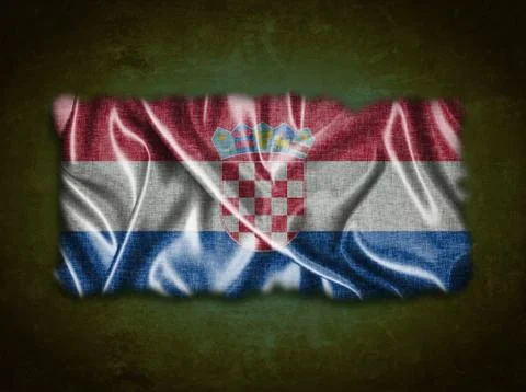 Vintage croatia flag. Stock Illustration