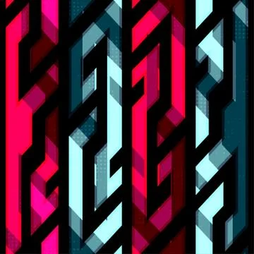 Vintage crystal geometric seamless pattern Stock Illustration