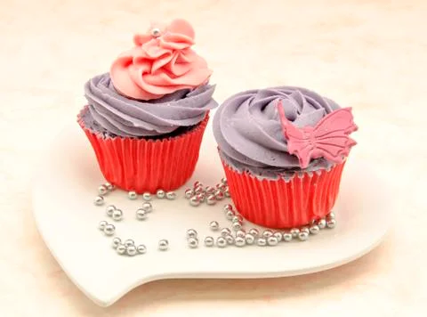 Vintage cupcake Stock Photos