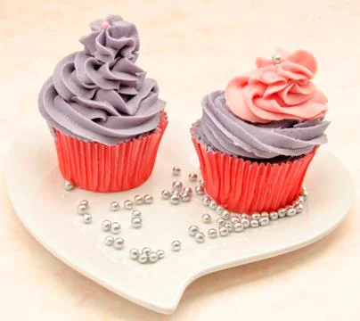 Vintage cupcake Stock Photos