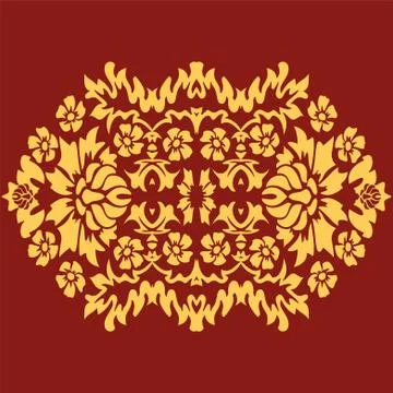 Vintage damask invitation. Damask pattern. Element victorian pattern in damas Illustration