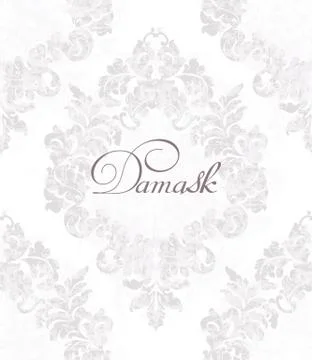 Vintage damask ornamented pattern Vector. Victorian Royal texture. Flower dec Illustrazione stock