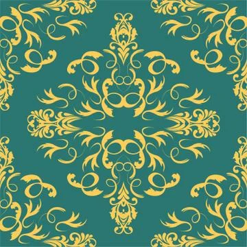 Vintage damask pattern, great design for any purposes. Vector floral damask s Illustrazione stock