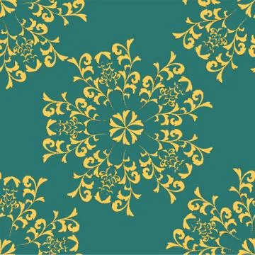 Vintage damask pattern, great design for any purposes. Vector floral damask s Illustrazione stock