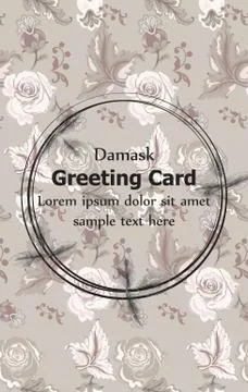 Vintage damask pattern Vector. Old 30s style decoration textures Stockillustratie
