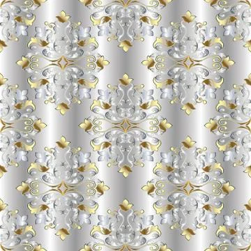 Vintage damask seamless pattern. Stock Illustration