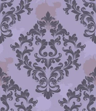 Vintage Damask Seamless pattern Vector. Luxury ornament elegant structure ret Stock Illustration