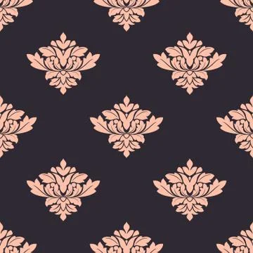 Vintage damask style seamless pattern 스톡 일러스트