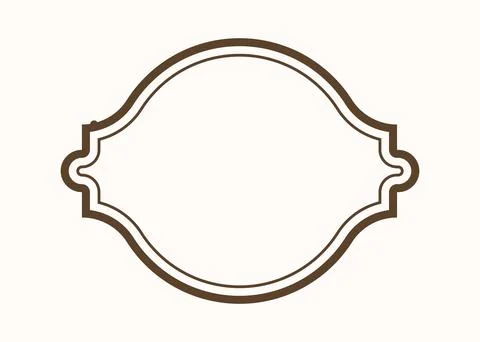 Vintage dark frame. Victorian border in baroque style. Minimalist creativity and Stock Illustration