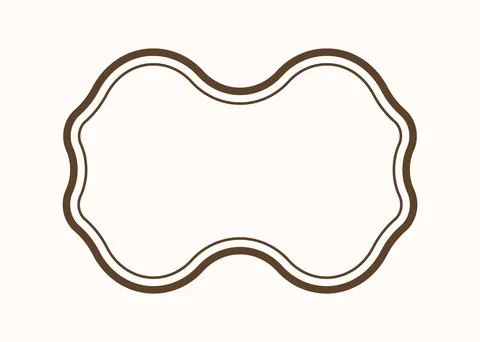 Vintage dark frame. Victorian border in baroque style. Minimalist creativity and Stock Illustration