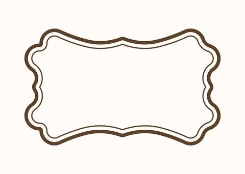 Vintage dark frame. Victorian border in baroque style. Luxury divider for book Stock Illustration