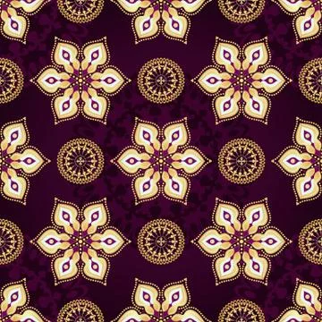 Vintage dark violet seamless pattern Stock Illustration