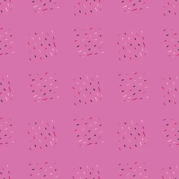 Vintage dashes seamless pattern. Minimalist decoration background. 스톡 일러스트